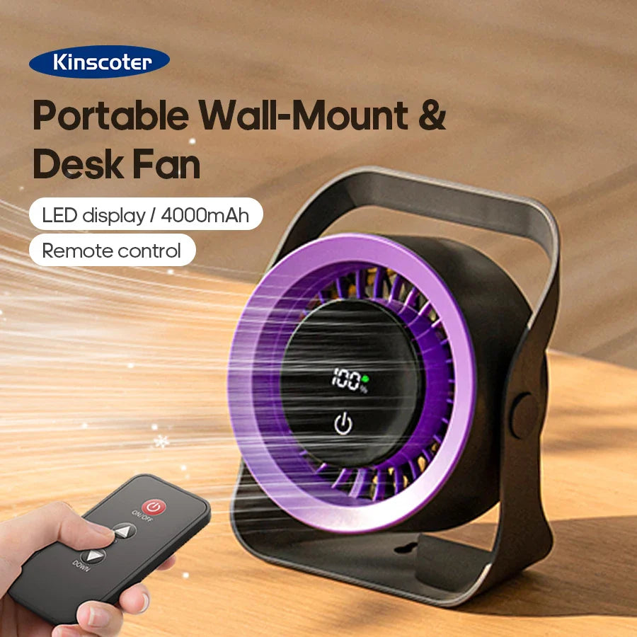 Smart Rechargeable Desk Fan