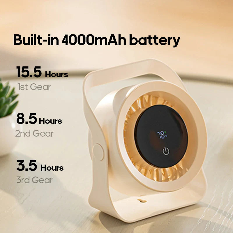 Smart Rechargeable Desk Fan