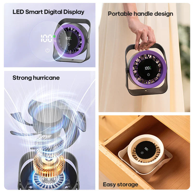 Smart Rechargeable Desk Fan